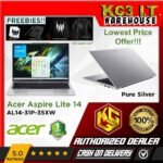 Acer Aspire Lite AL14-31P-35XW | Pure Silver  | Notebook Laptop | Intel Core i3 N300 | 8GB RAM | 512GB SSD | 14inch IPS WUXGA | Win 11 Home Office Home & Student