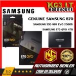 Genuine Samsung 870 Evo/Qvo | 250GB/4TB | 2.5inch | Solid State Drive