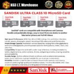 SANDISK Ultra Class10 | Genuine MicroSD Card | 16GB/32GB/128GB (Perfect for Piso Wifi / Wi-Fi Camera / Smartphone)